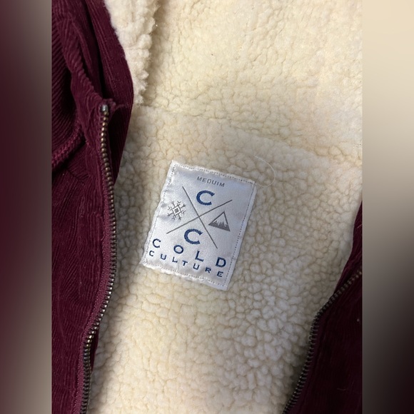 “Cold Culture” Maroon Winter Jacket - Picture 3 of 4